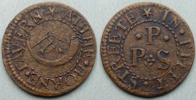 Fleet Street, P P (S) AT THE HORNE TAVERN farthing